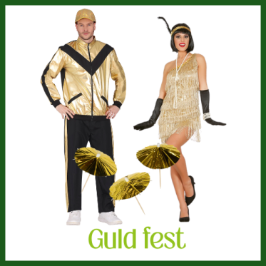 Guldfest dekorasjon och dr�kter