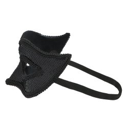 Venetiansk maske sort med paliettter