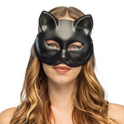 Svart Kitty Kattmask