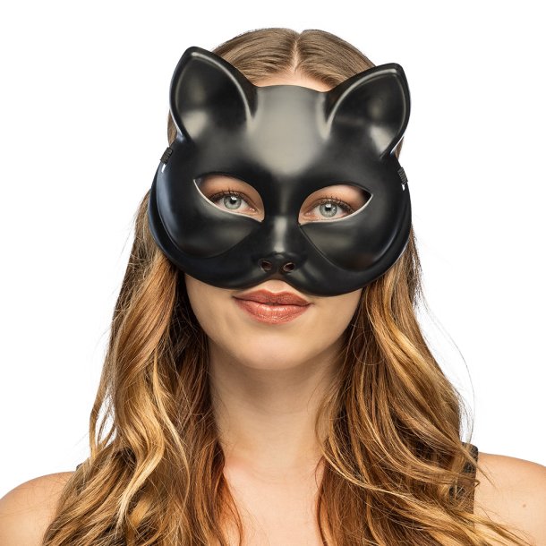Svart Kitty Kattmask