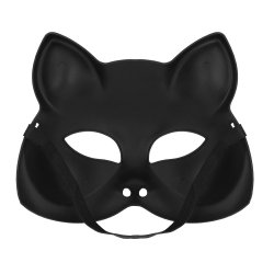 Svart Kitty Kattmask