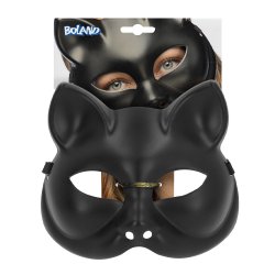 Svart Kitty Kattmask