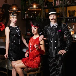 Flapper pandeb�nd LUX i sort og s�lv