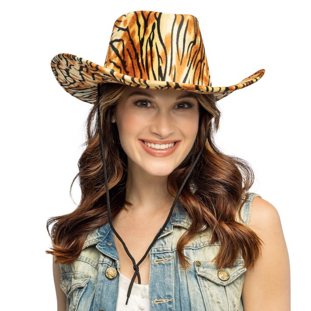 Cowboyhatt med tigerprint