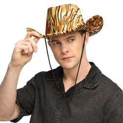 Cowboyhatt med tigerprint