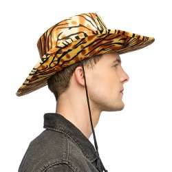 Cowboyhatt med tigerprint