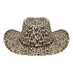 Cowboyhatt med leopardprint 