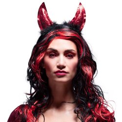  Devil Horn p hngare i vinyl Glitter