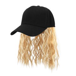 Kasket med Blond Paryk