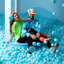 Turkos party skjorta