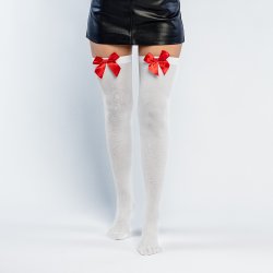 Str�mper med satin sl�jfer