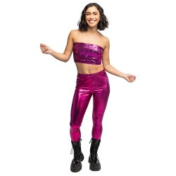 Metallic rosa leggings