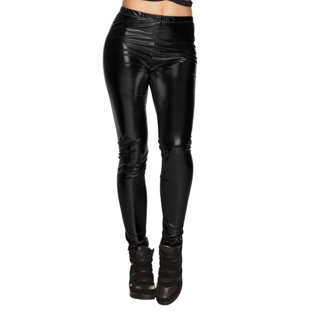 Leggings Metallic Sort