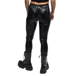 Leggings Metallic Sort