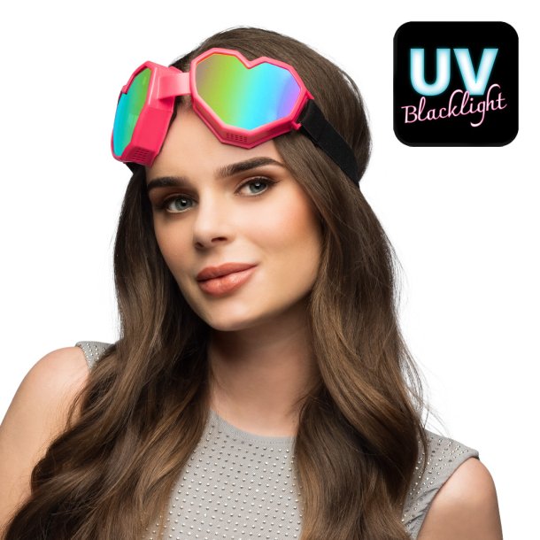 Rosa hj�rtformade Partyglas�gon 