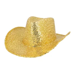Cowboyhatt med guldpaljetter
