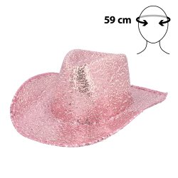 Rodeo Party Cowboyhatt ljusRosa