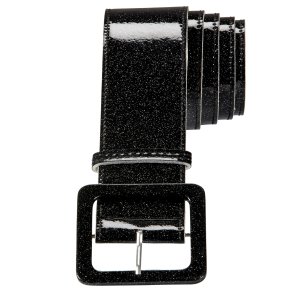 Bredt Blte i Sort glitter