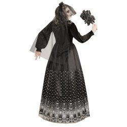 Skeletbrud LUX kostume til voksne