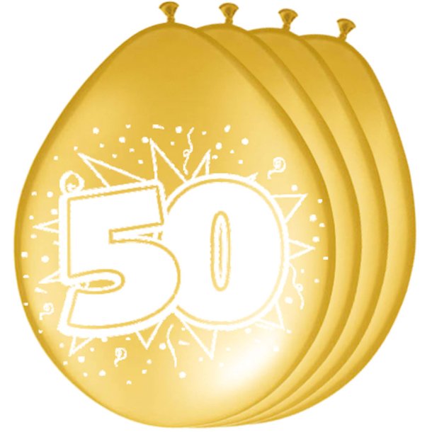 50 rs guld balloner 8stk