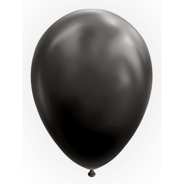 Ballon 30 cm, 100 stk. Sort