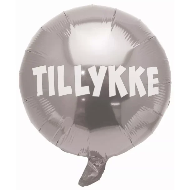 Rund Tillykke folieballon SLV