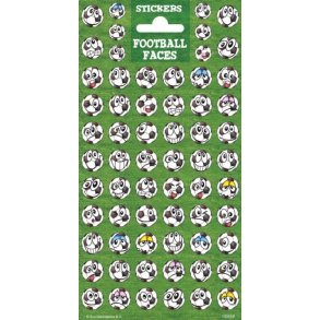Fodbold stickers med glitter