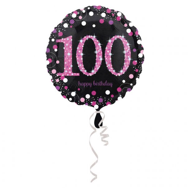 100 folie balloner sparkling pink