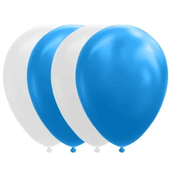 10 ballonger vita och bl