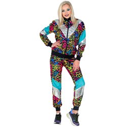 Joggingset 80-tal med leopardtryck