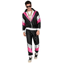 Joggingset i svart-pink