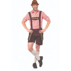 Lederhosen Mrkebrun - kort lngde