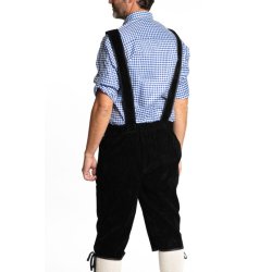 Lederhosen sort - 3/4 del lngde 