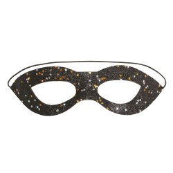 Sort glittermaske