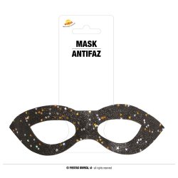 Sort glittermaske