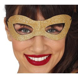 Guld glittermask 