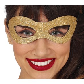 Guld glittermask 