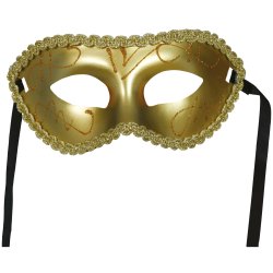 Guld maske med glitter mnster