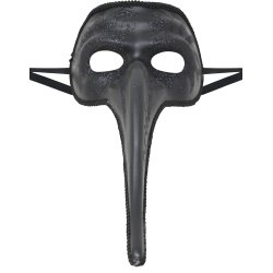Venetiansk Mask -Svart Glitter