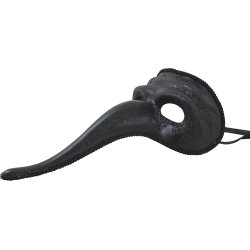 Venetiansk Mask -Svart Glitter