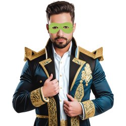 jenmaske i limegrn med elastik