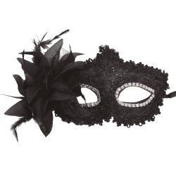 Svart spetsmask