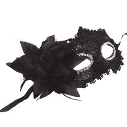 Svart spetsmask