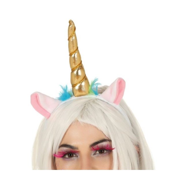 Enhj�rning h�rb�jle med horn i guld