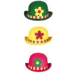 clownhatt med blomma - filt