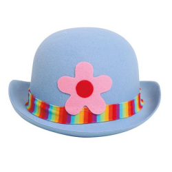 klovnehat med blomst - filt