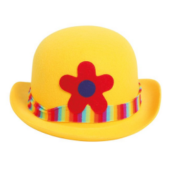 klovnehat med blomst - filt