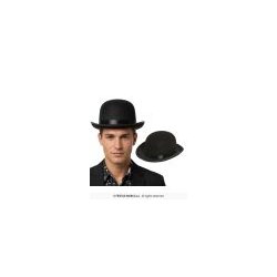 Sort bowlerhat i filt