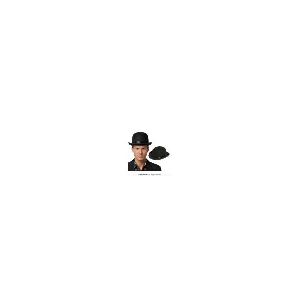 Sort bowlerhat i filt