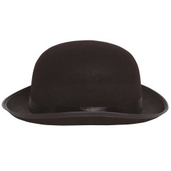 Sort bowlerhat i filt